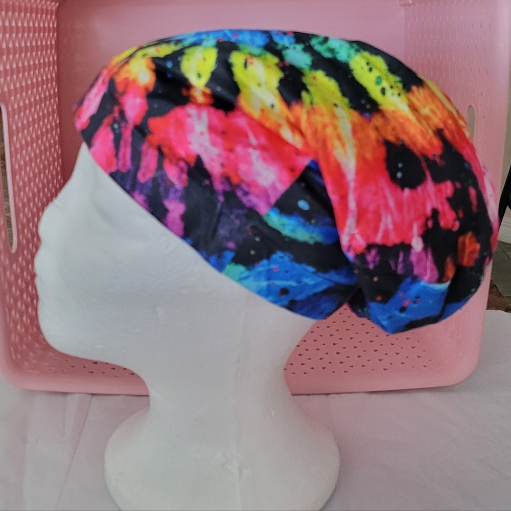 Satin Stretch Versatile Sleep Cap • New • Bright Color